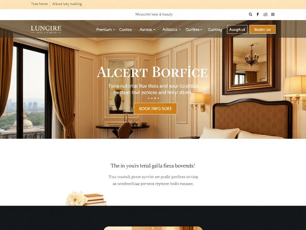 Boutique Hotel website screenshot